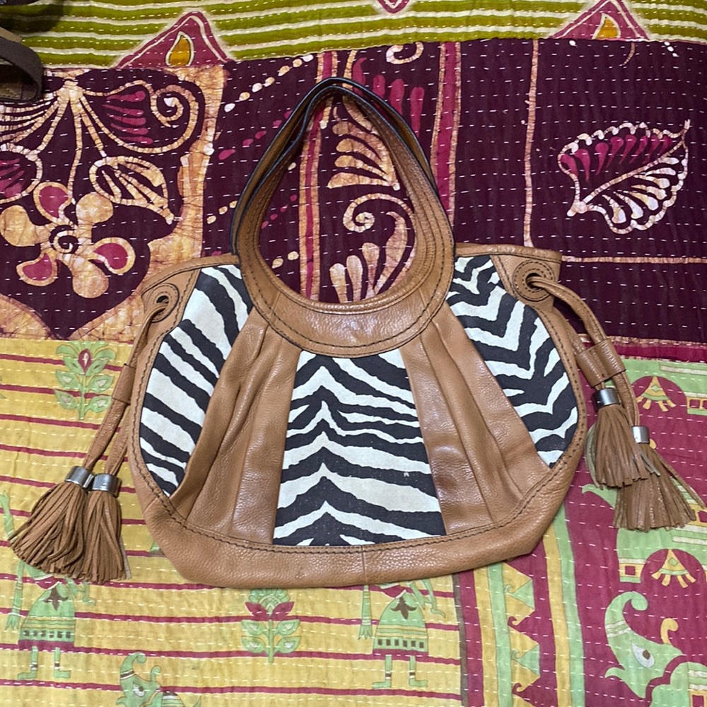 Fossil Fifty-Four zebra print bag